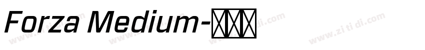 Forza Medium字体转换